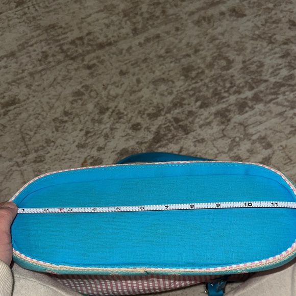 Braciano Pink and Teal Striped Bag - Picture 10 of 13